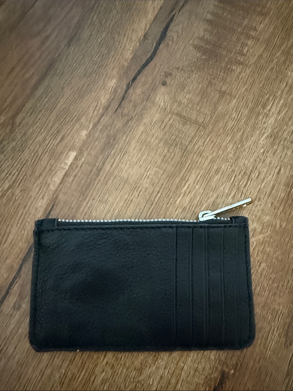 Aimee Kestenberg Slim Black Leather Card Wallet with Zip